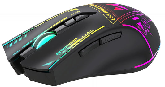 Ασύρματο Gaming Ποντίκι WZK WMGB-3200, RGB, 3200DPI, Μαύρο