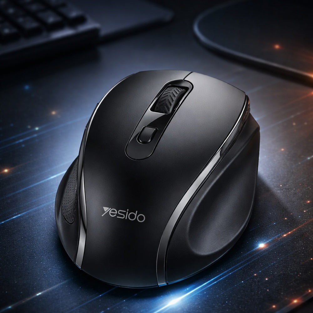 Ασύρματο Ποντίκι Yesido KB45, 800DPI - 1600DPI, Μαύρο