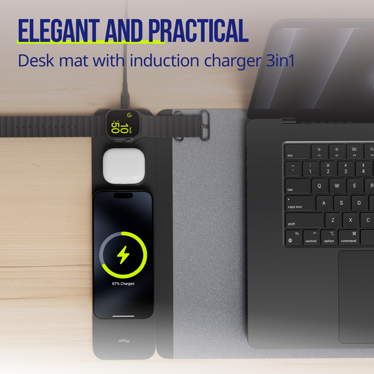 Allity MousePad. ALP-100 4in1 with Wireless Charging for Phone / Watch / Earphones, Black
