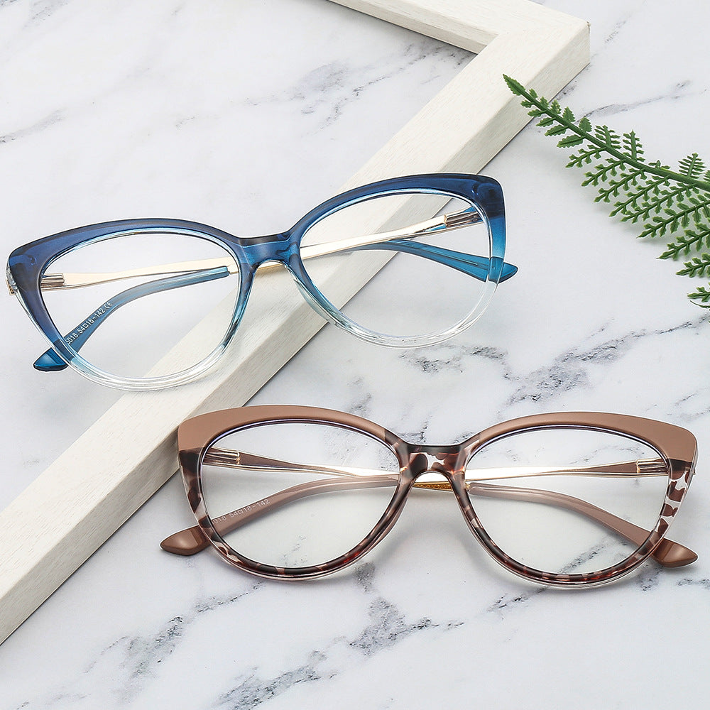 Techsuit Women's Computer Glasses F5018-C42, Anti-Blue Light, Cream Brown