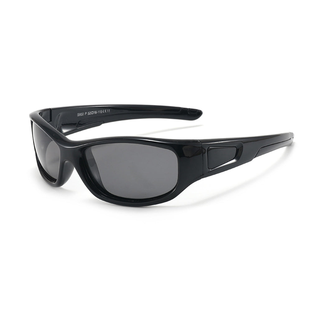 Techsuit 800-C11 Kids' Sports Sunglasses, Polarized, Black