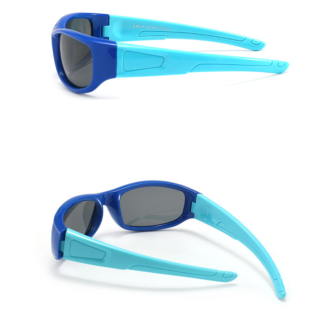 Techsuit 800-C11 Kids' Sports Sunglasses, Polarized, Black