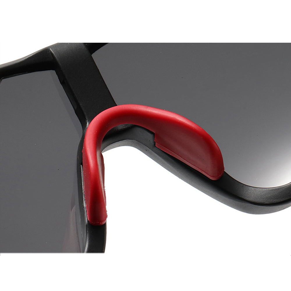 Unisex Techsuit 9330 Cycling Glasses, Black Red Orange