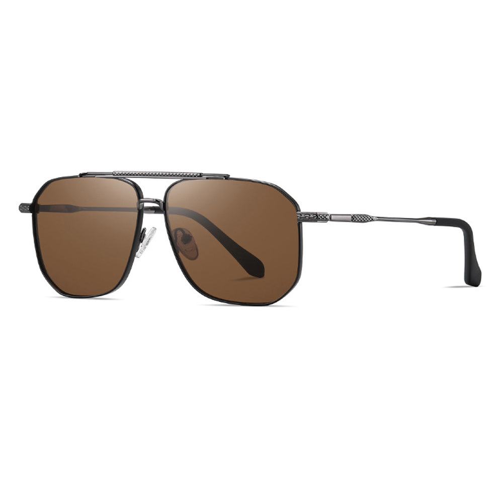 Men's Techsuit 8538 Sunglasses, Polarized, UV Protection, Gray Brown