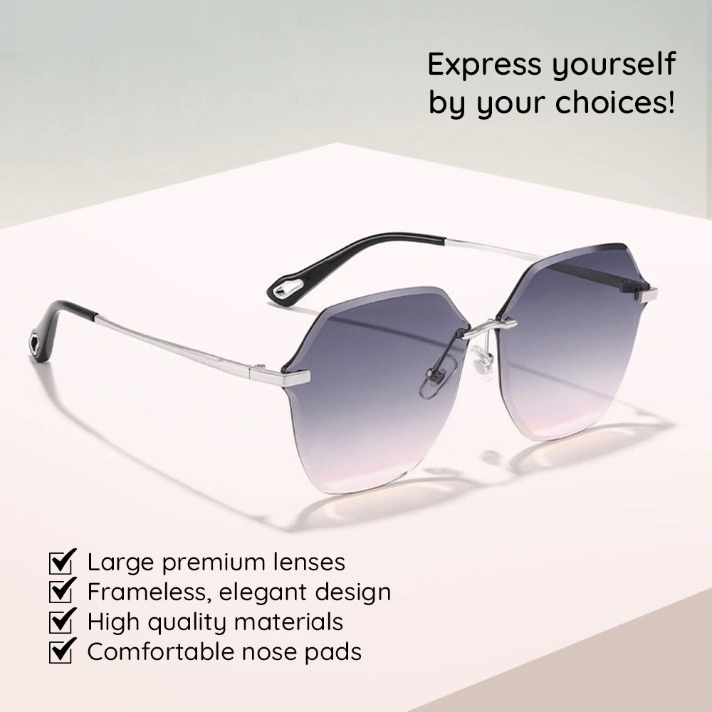 Techsuit 8195 Women's Sunglasses, Silver Purple