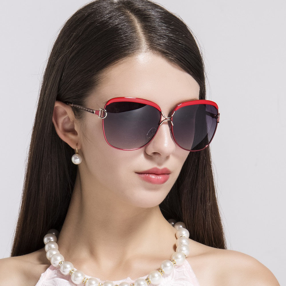 Techsuit 8702 Women's Sunglasses, Polarized, UV Protection, Red