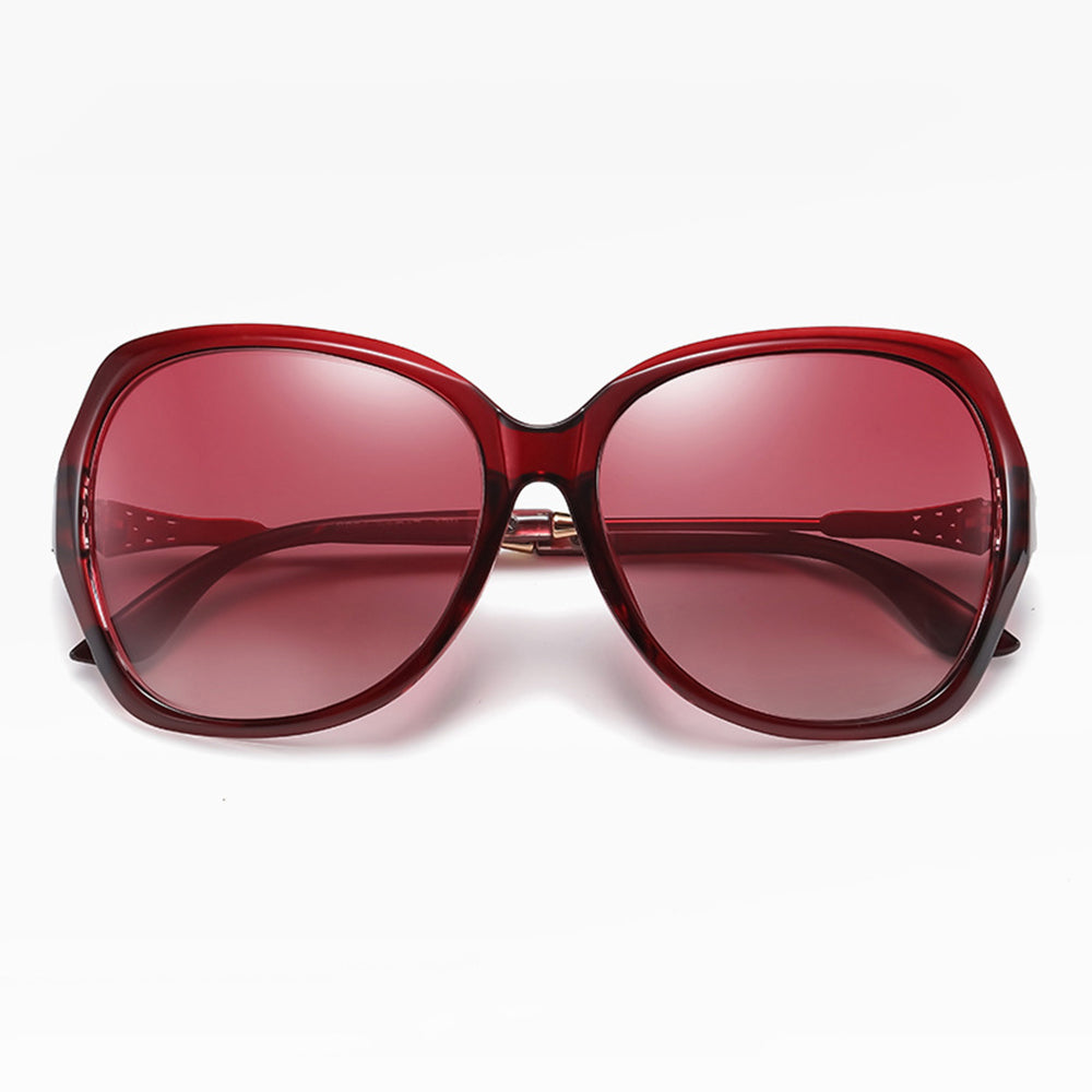 Techsuit 8881 Women's Sunglasses, Polarized, UV Protection, Red