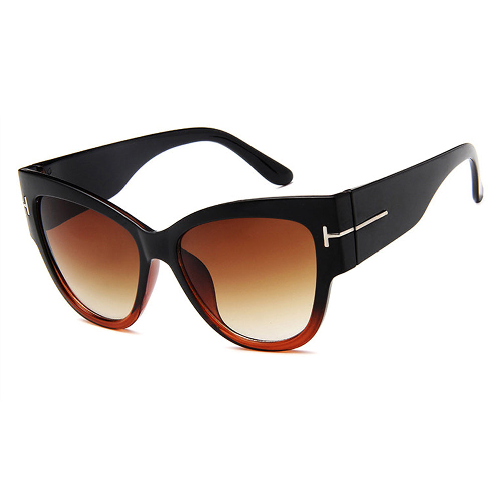 Techsuit Women's Sunglasses 9778, Black Dark Brown