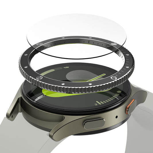 Πλαίσιο Προστασίας Ringke Premium Styling για Samsung Galaxy Watch7 44mm, Μοντέλο 2, Μαύρο