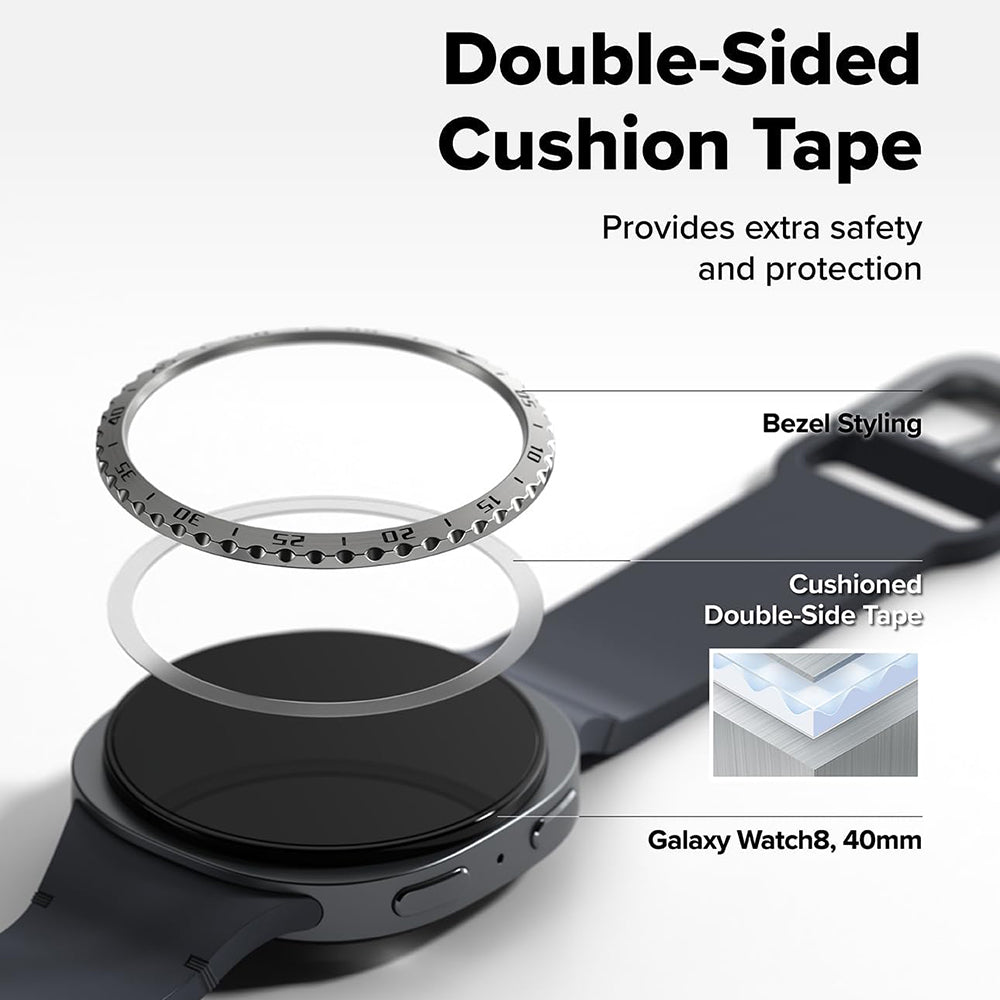 Πλαίσιο Προστασίας Ringke Inner Styling για Samsung Galaxy Watch8 Classic, Ασημί
