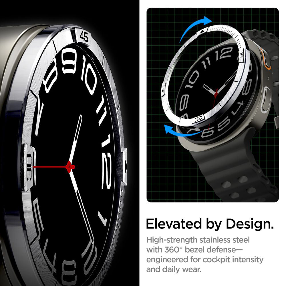 Προστατευτικό Πλαίσιο Spigen Tune Pilot για Samsung Galaxy Watch9 / Watch8 44mm, Ασημί ACS10009