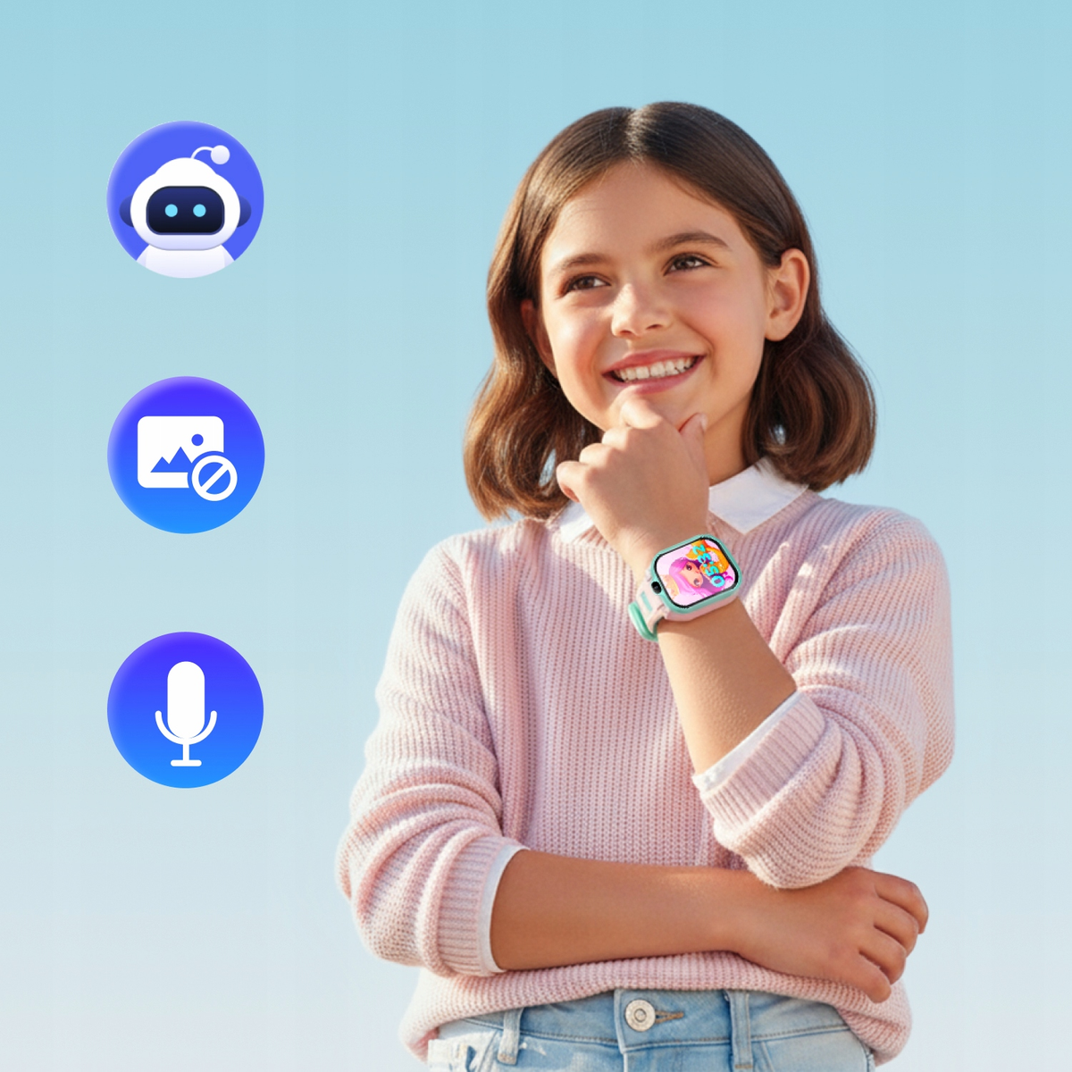 Έξυπνο ρολόι Forever Kids Boost KW-530 Call, Ροζ