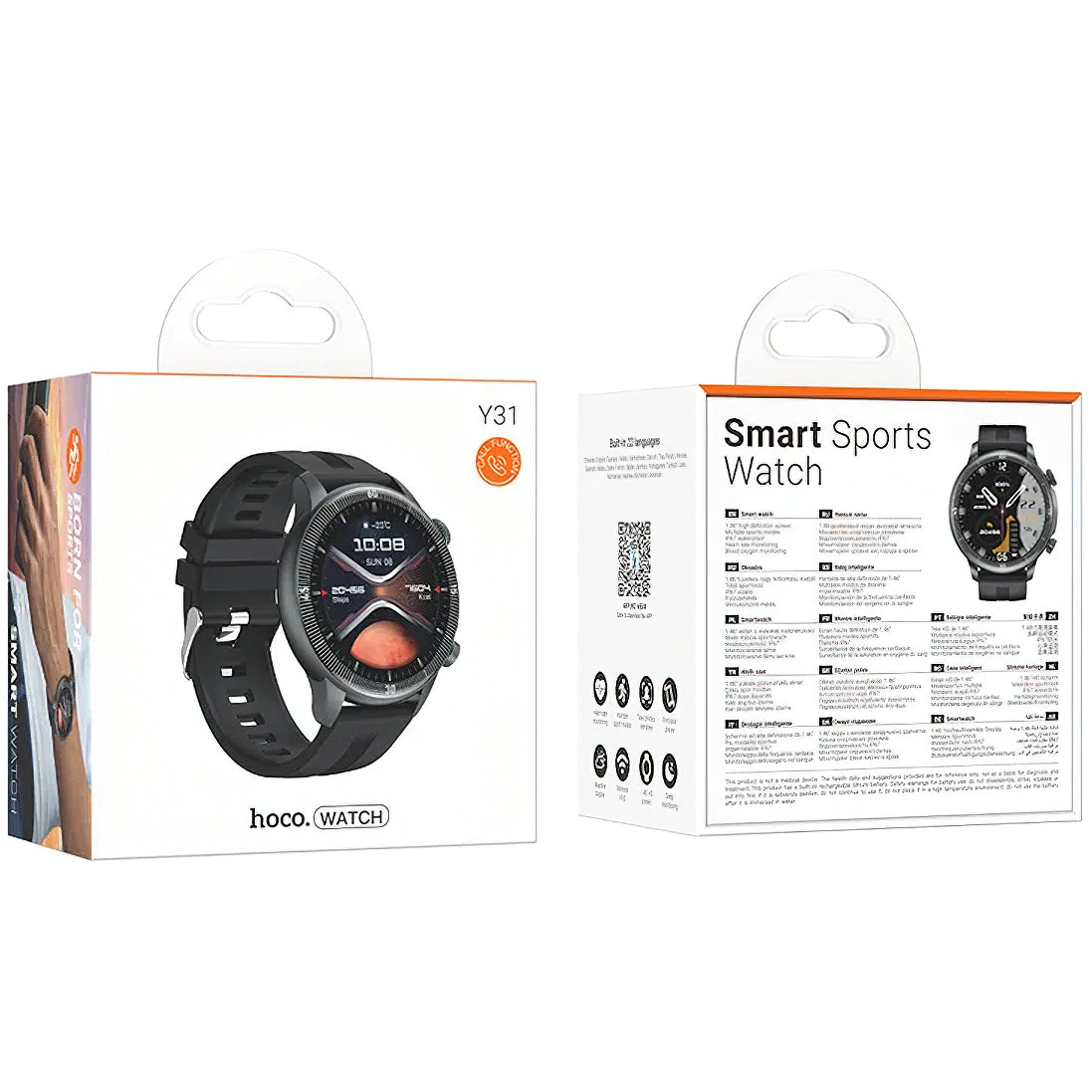 Smartwatch HOCO Y31 Call, Μαύρο