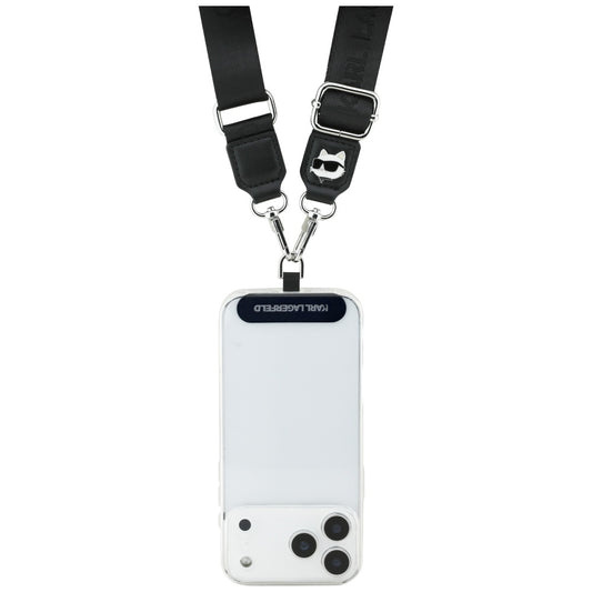 Κορδόνι Τηλεφώνου Karl Lagerfeld Choupette Metal Logo, Μαύρο