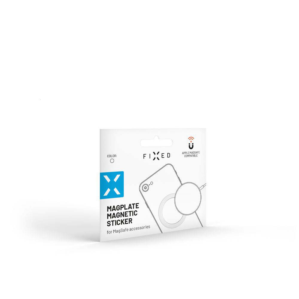 Fixed Metallic Sticker, White