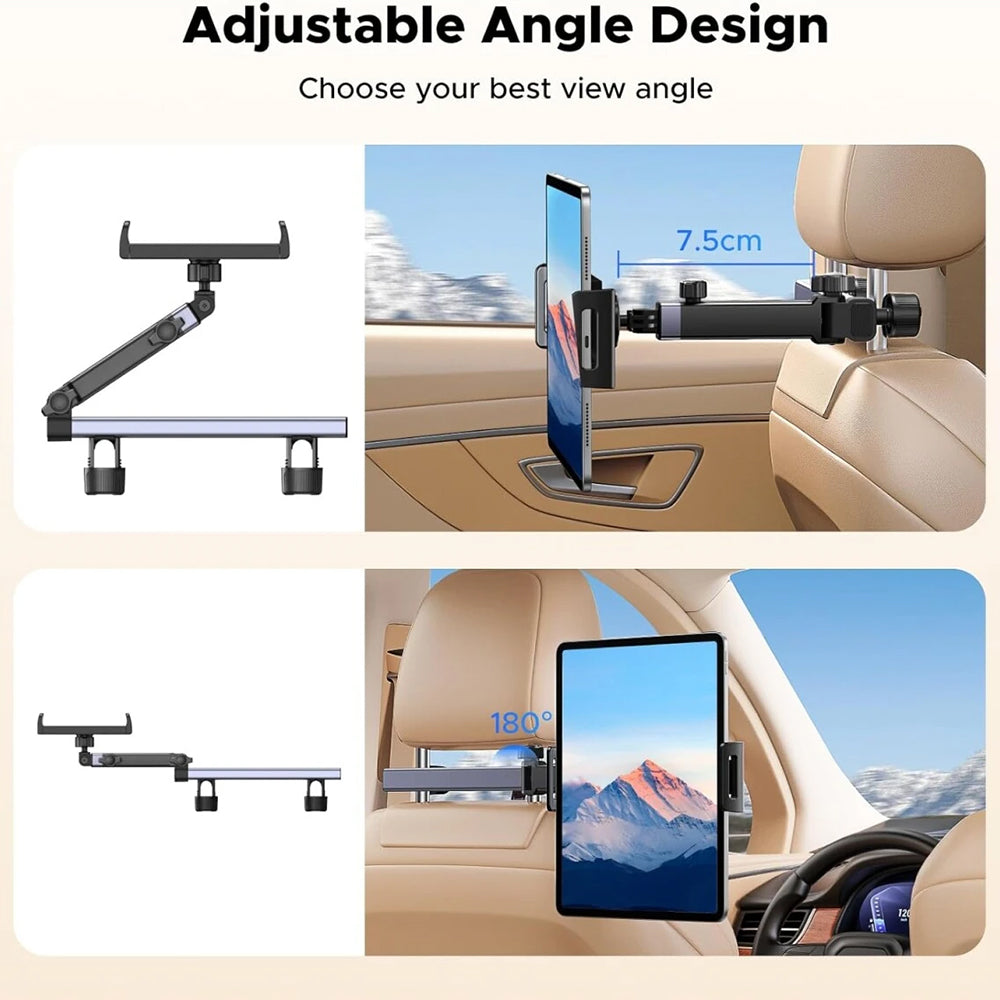 UGREEN LP904 (55443) Headrest Car Holder for Phone / Tablet, 4.7inch - 9.8inch, Black