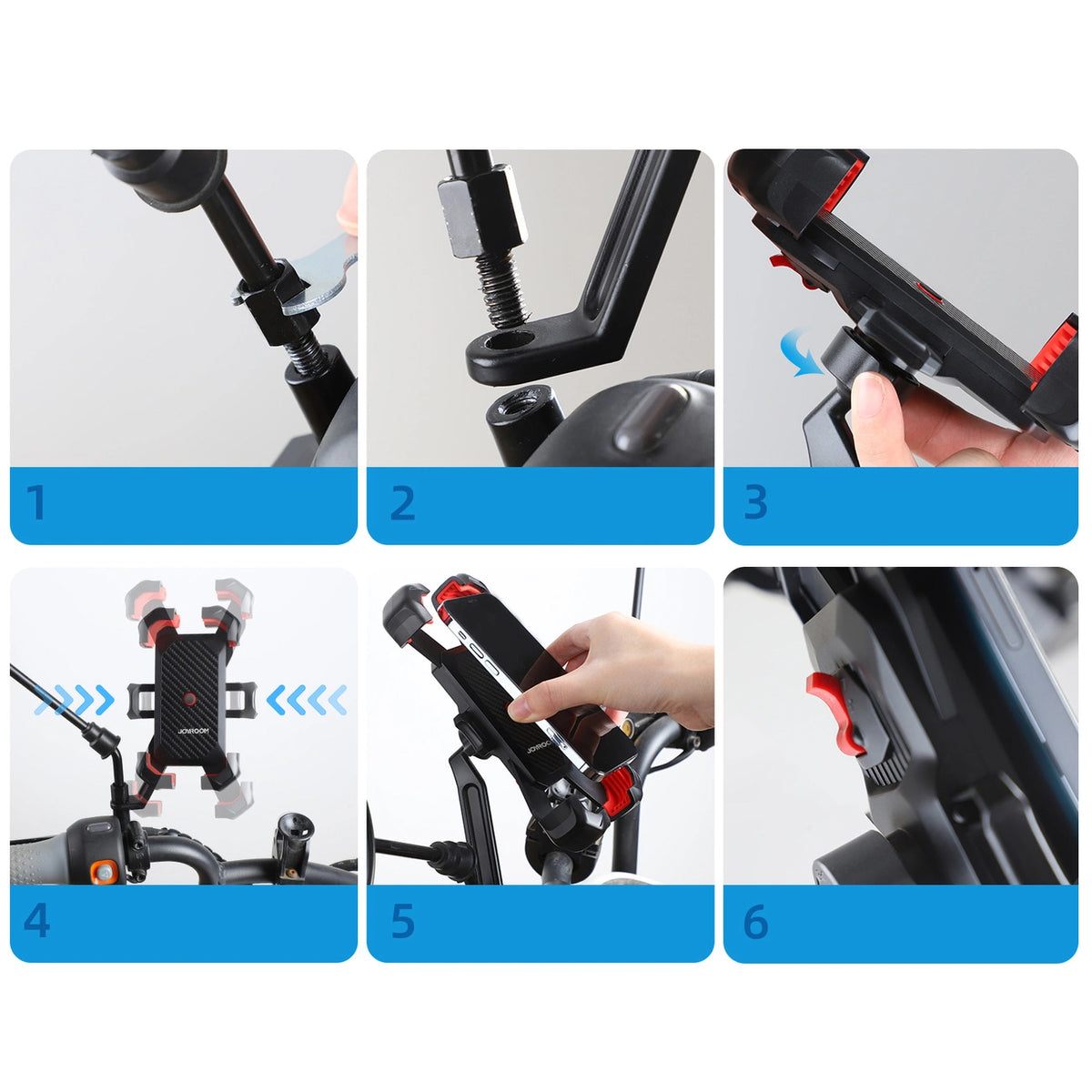 Βάση Ποδηλάτου Μοτοσικλέτας Joyroom JR-ZS288-m, 4.7inch - 7inch, Μαύρο