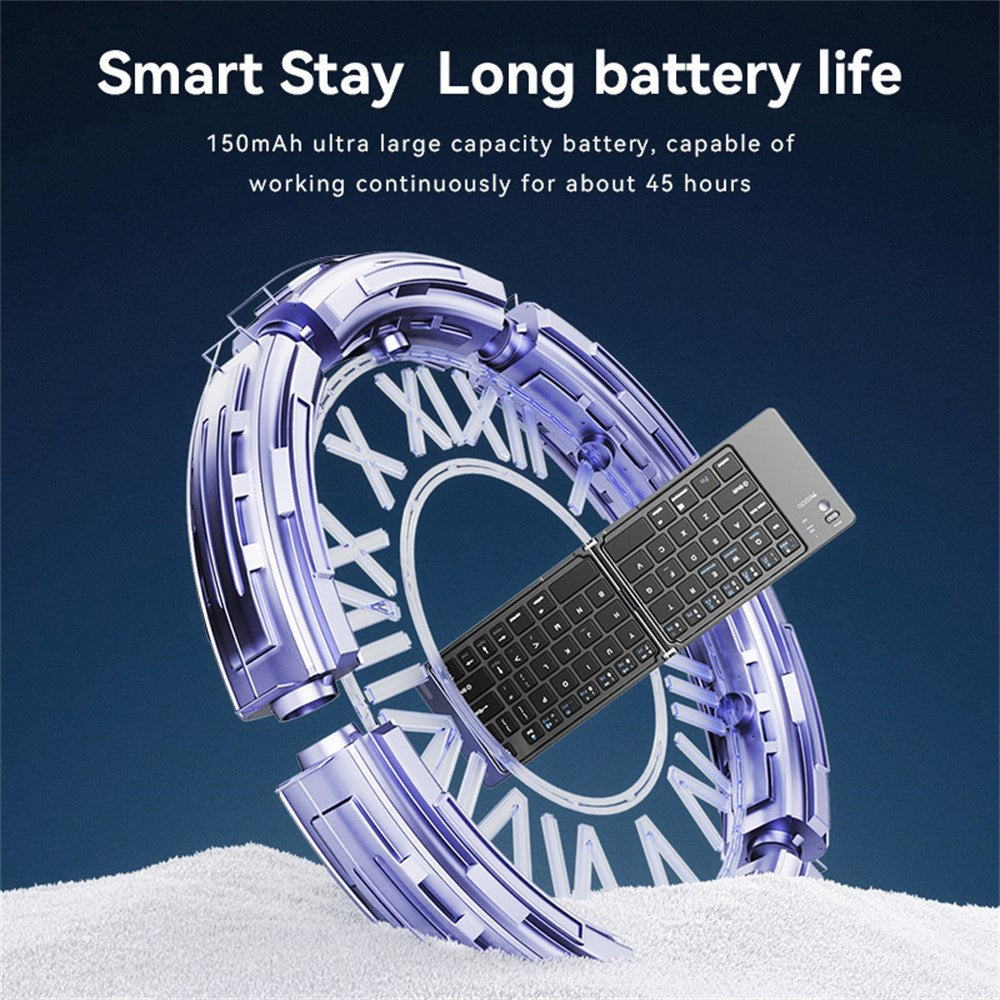 Πτυσσόμενο Πληκτρολόγιο Bluetooth Yesido KB27, Μαύρο