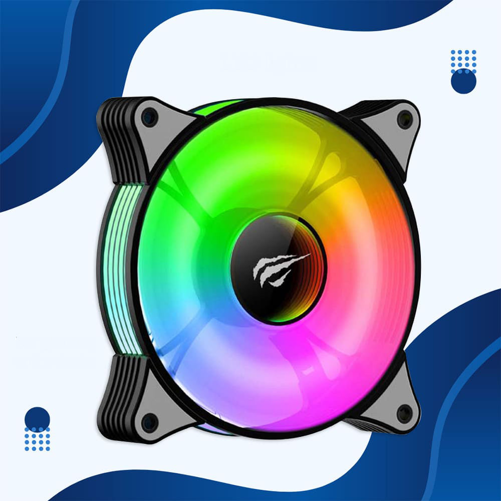 Ανεμιστήρας HAVIT F2095, RGB, 600RPM - 1800RPM, 38dB, 1.44W, Μαύρο