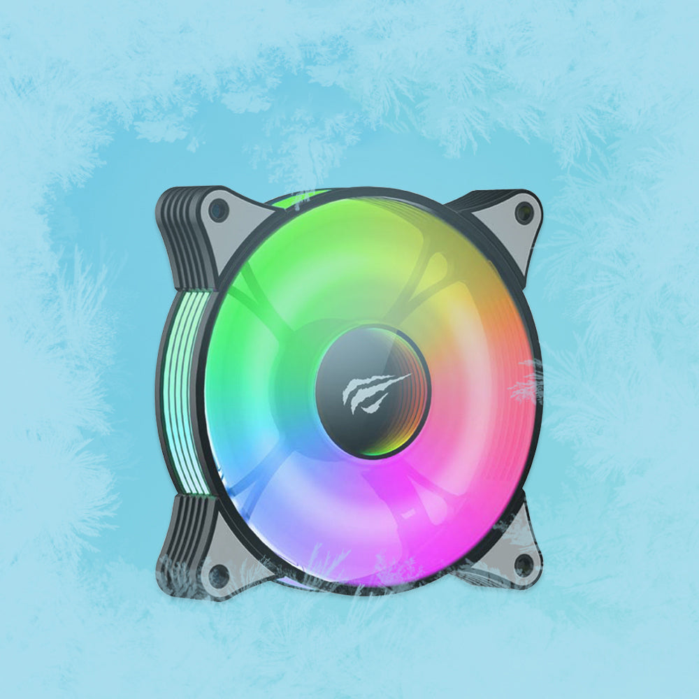 Ανεμιστήρας HAVIT F2095, RGB, 600RPM - 1800RPM, 38dB, 1.44W, Μαύρο