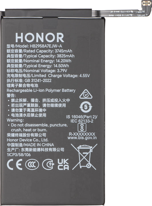 Honor Magic V5 Battery, HB2958A7EJW-A, Service Pack 0235AQBM