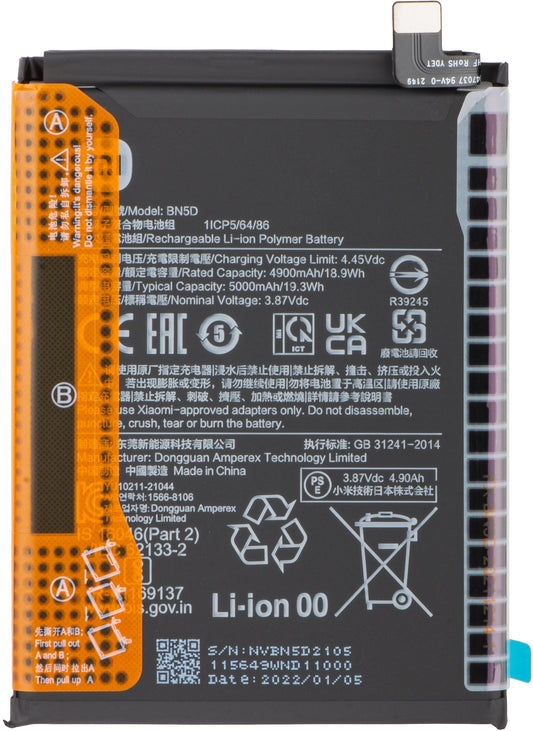 Μπαταρία Xiaomi Redmi Note 12S / Note 11S / Note 11 / Poco M4 Pro, BN5D, Service Pack 460200009Y1G