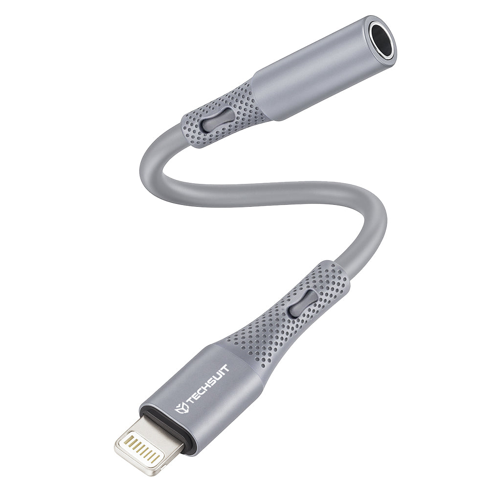 Προσαρμογέας Ήχου Lightning - 3.5mm Techsuit AC2 SoundFlex, Γκρι