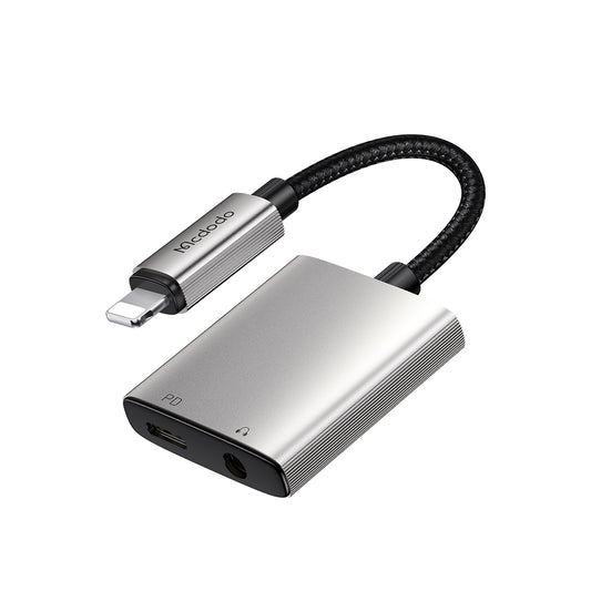 Αντάπτορας Ήχου Lightning - Lightning / 3.5mm McDodo CA-5540 Wales, Γκρι