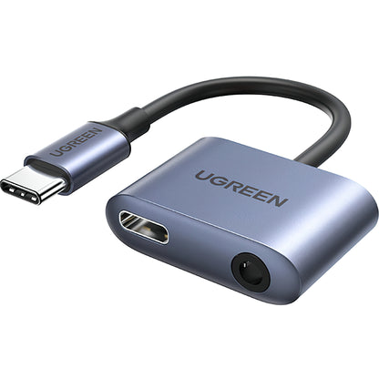 USB-C to 3.5mm / USB-C UGREEN CM231 Audio Adapter, Gray
