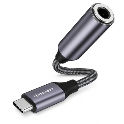 Προσαρμογέας Ήχου USB-C - 3.5mm Techsuit AC8 MusicDox, Γκρι