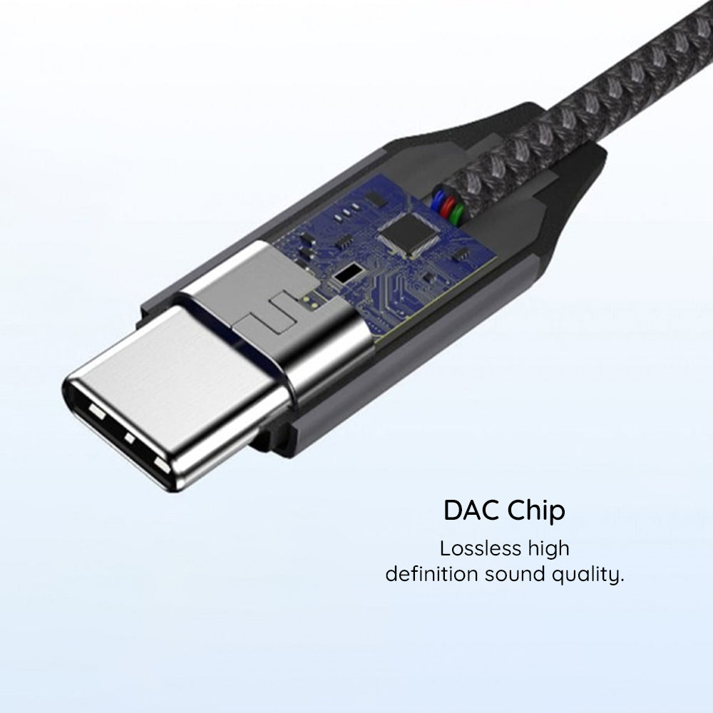 Προσαρμογέας Ήχου USB-C - 3.5mm Techsuit AC8 MusicDox, Γκρι