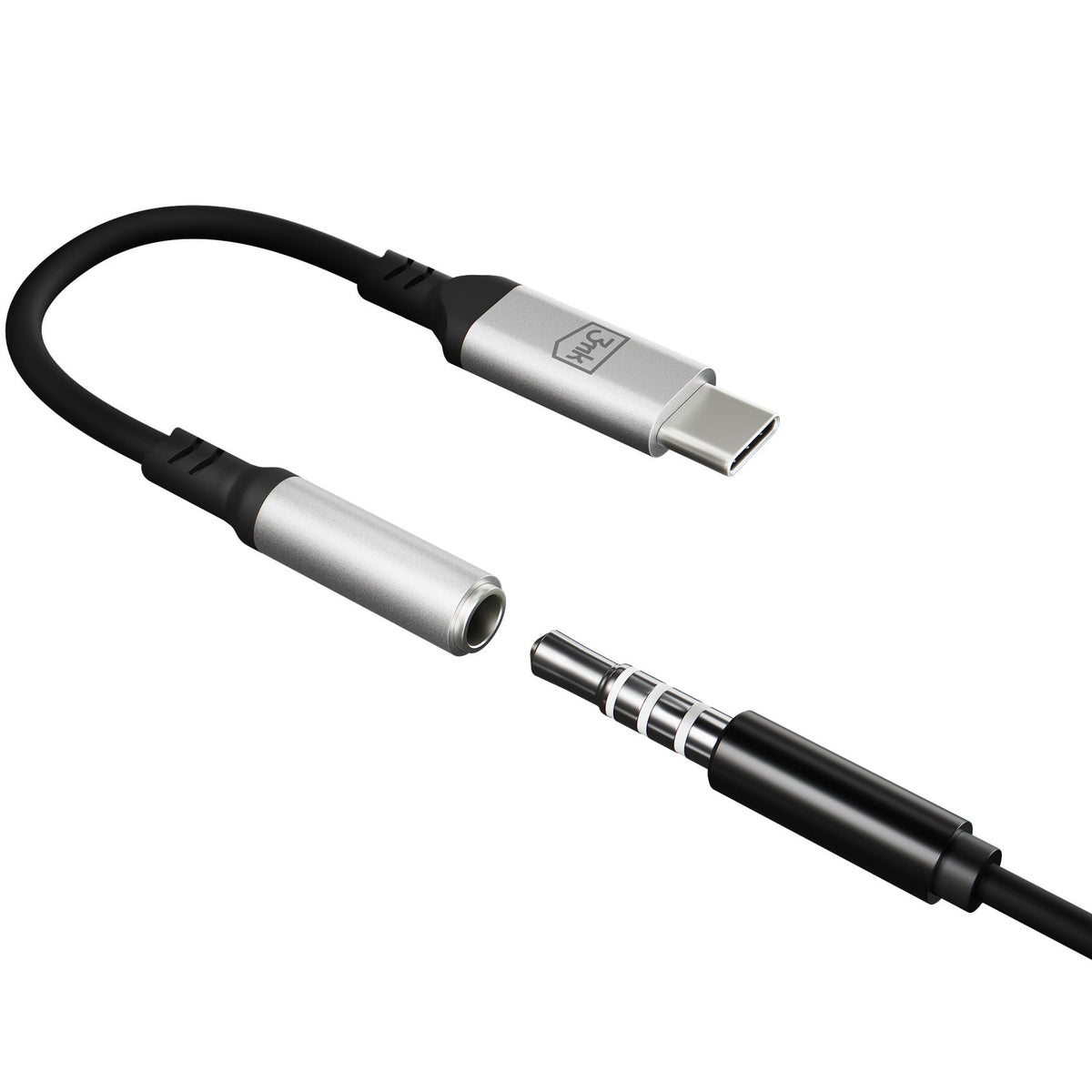 Προσαρμογέας Ήχου USB-C - 3.5mm 3MK, Ασημί