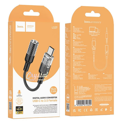 USB-C to 3.5mm Audio Adapter HOCO LS37, Black