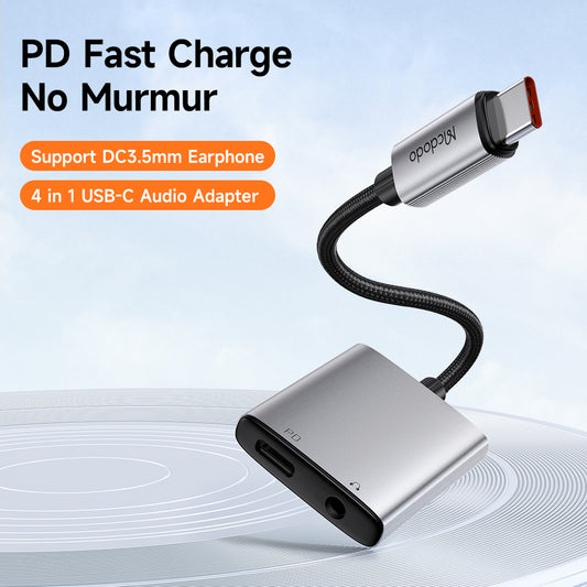 Προσαρμογέας Ήχου USB-C - USB-C / 3.5mm McDodo CA-5050 Wales, Γκρι