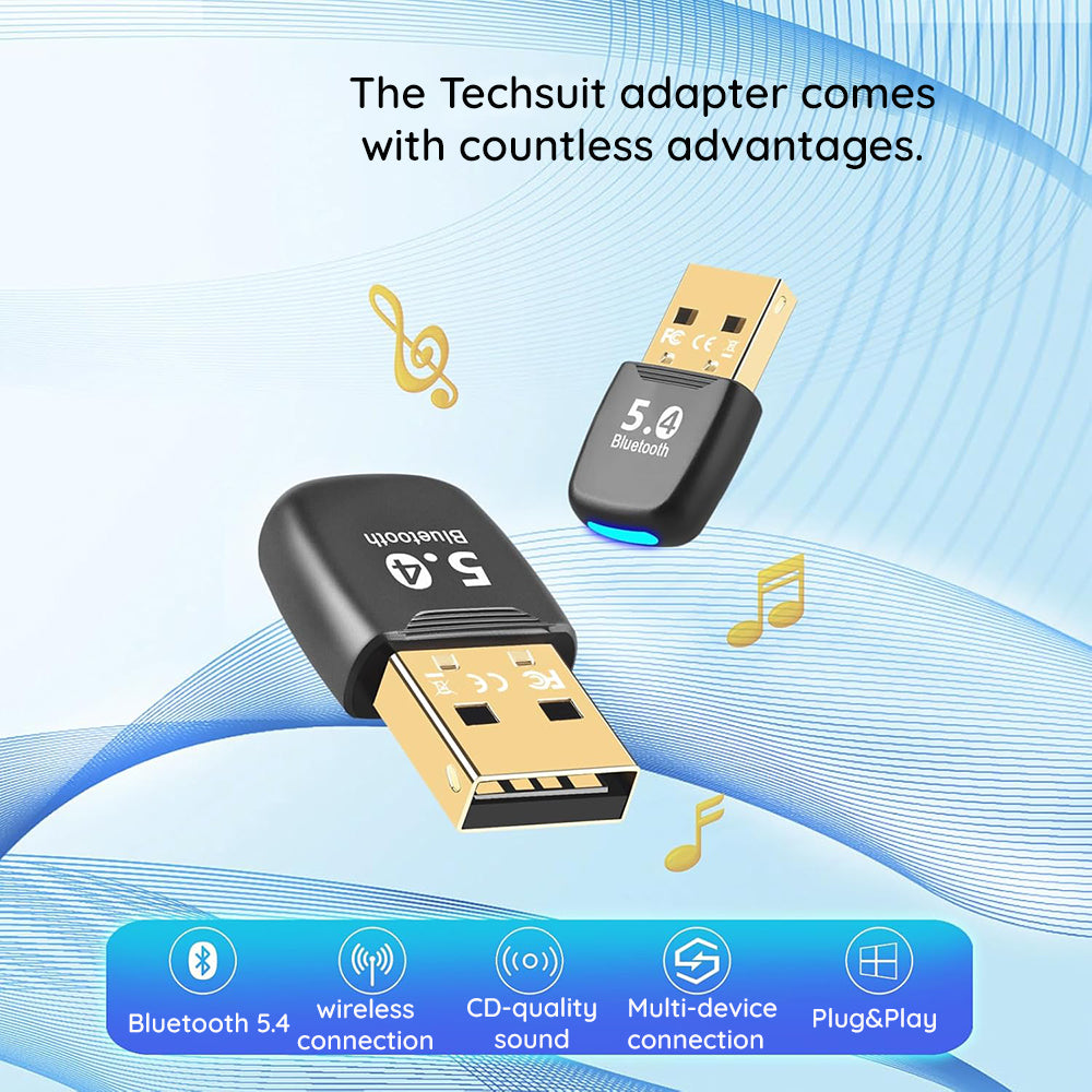 Προσαρμογέας Bluetooth USB Techsuit BlueJet A20, Μαύρος