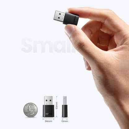USB Bluetooth προσαρμογέας UGREEN CM390 (80889) Νέα Έκδοση, Μαύρο