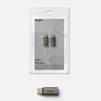 Προσαρμογέας Δεδομένων και Φόρτισης Lightning - USB-C Ringke, Καφέ, Σετ 2 τεμαχίων