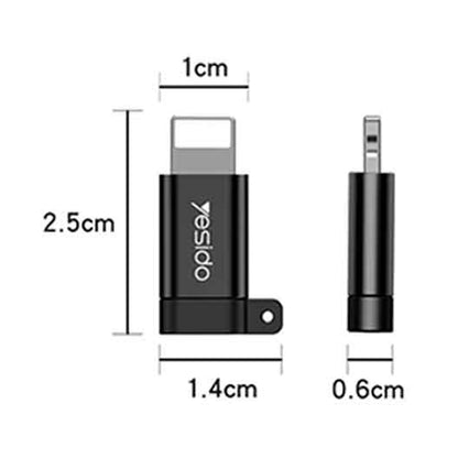 Προσαρμογέας Δεδομένων και Φόρτισης microUSB - Lightning Yesido GS05, Μαύρο