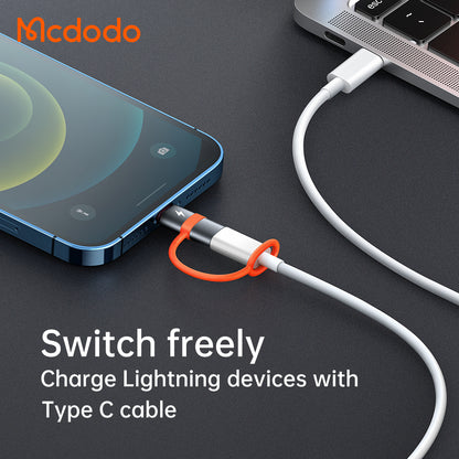USB-C - Lightning McDodo OT-0510 Data and Charging Adapter, Gray