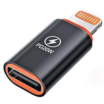 Προσαρμογέας Δεδομένων και Φόρτισης USB-C - Lightning Techsuit A3 HyperPort, Μαύρο Πορτοκαλί
