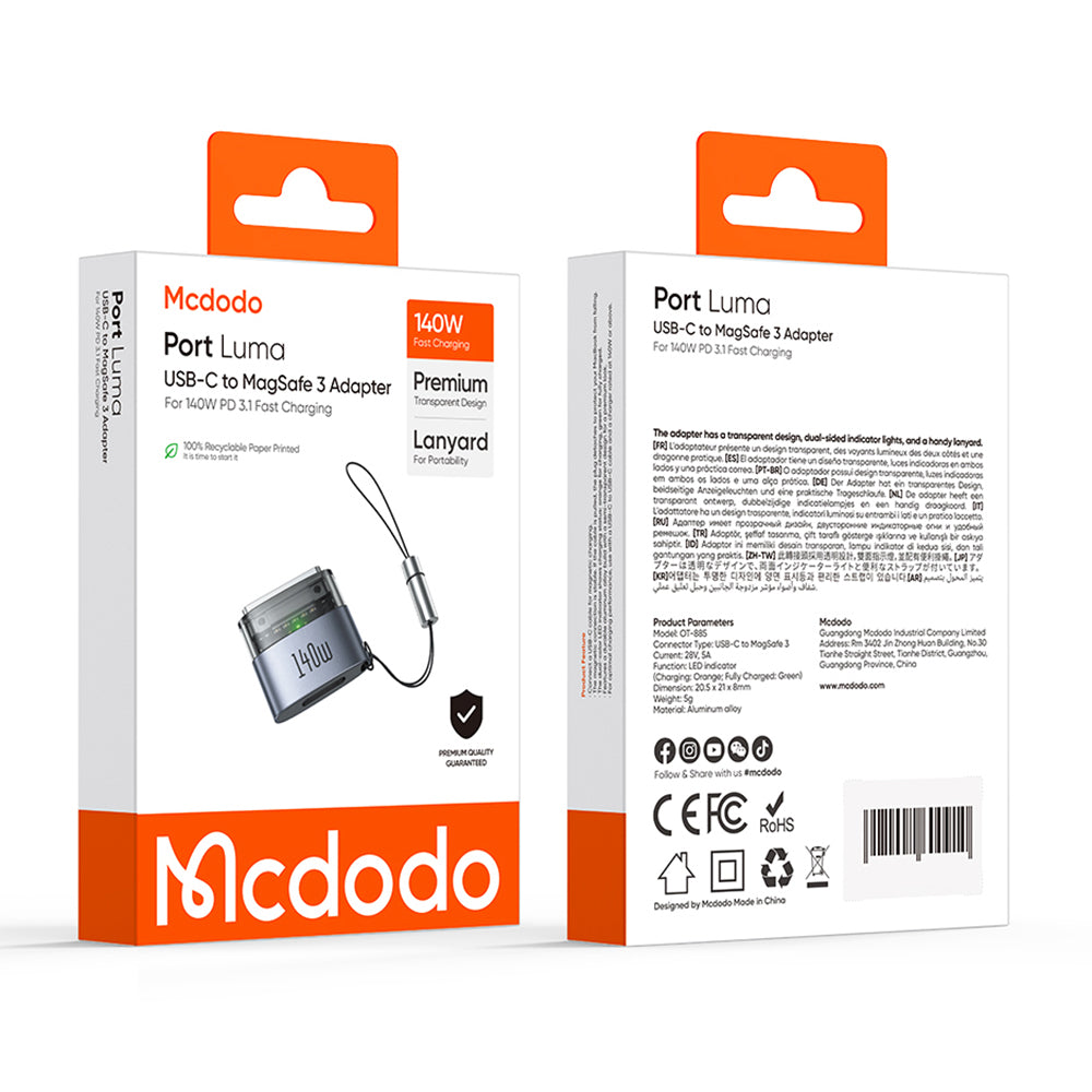 Φορτιστής USB-C - MagSafe 3 McDodo OT-8850, Μαύρο