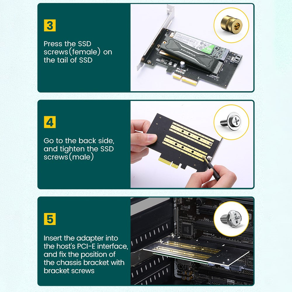 Προσαρμογέας Διεπαφής SSD UGREEN CM302 (70504), NVMe M.2 / SATA - PCIe 3.0 X4