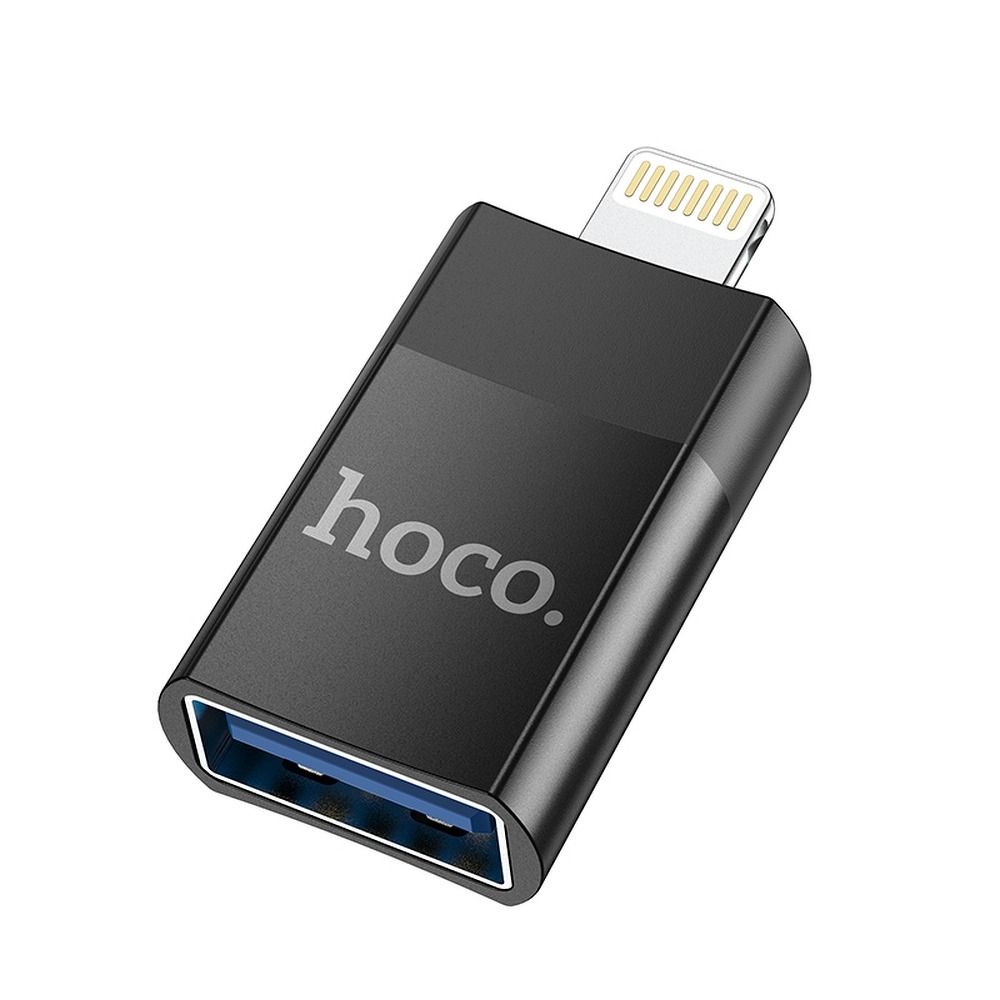 OTG Lightning to USB-A Adapter HOCO UA17, Black