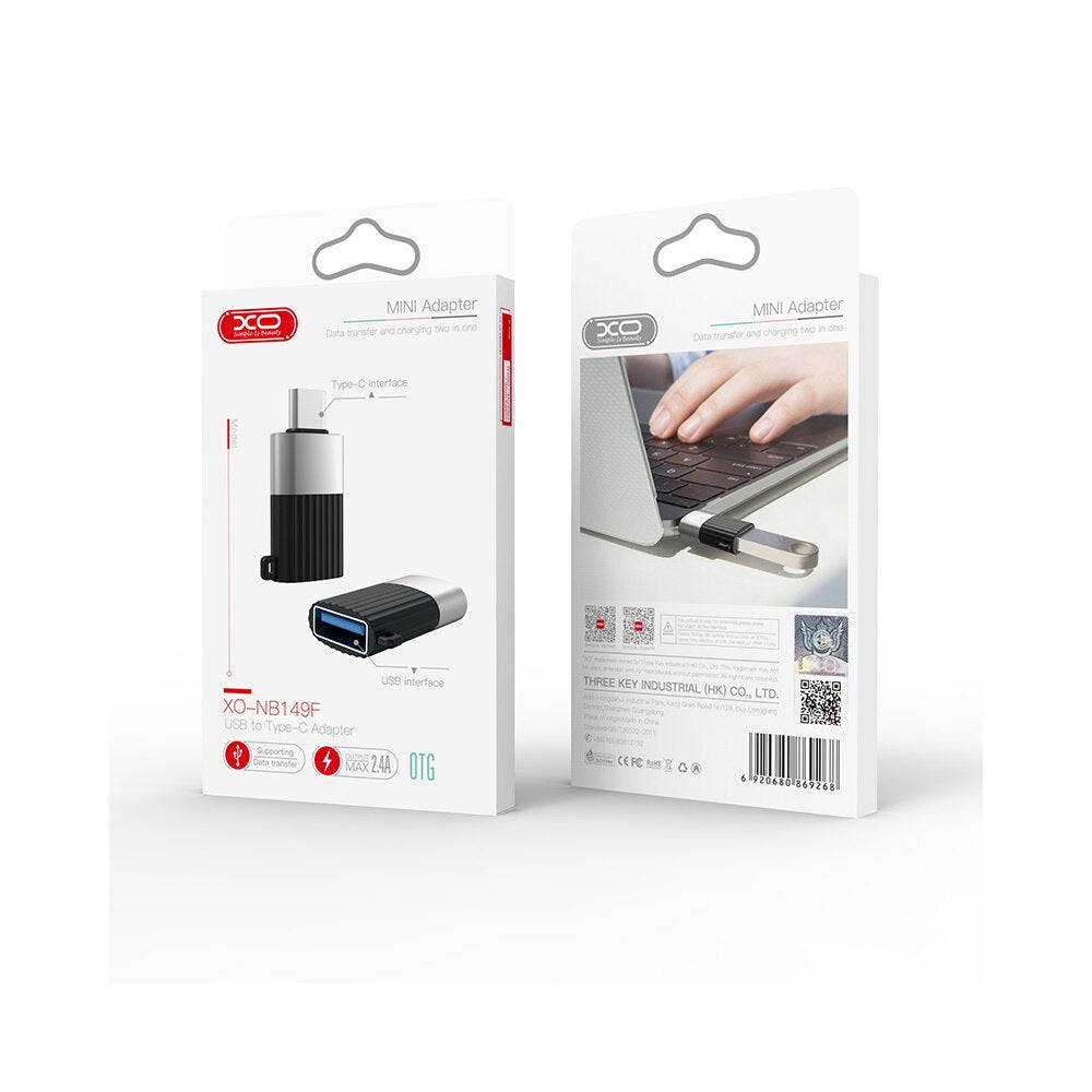 OTG USB-C to USB-A Adapter XO Design NB149-F, Black