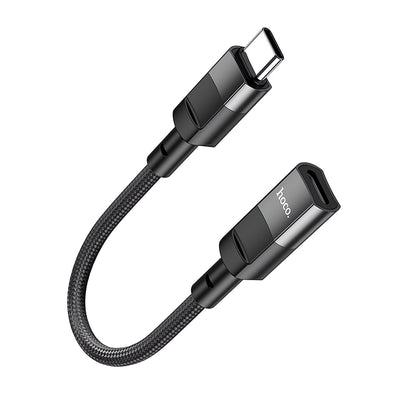 Lightning Data and Charging Adapter - USB-C HOCO U107, 0.1m, Black