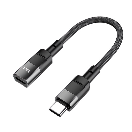 Lightning Data and Charging Adapter - USB-C HOCO U107, 0.1m, Black