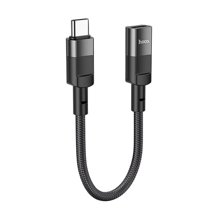 Lightning Data and Charging Adapter - USB-C HOCO U107, 0.1m, Black