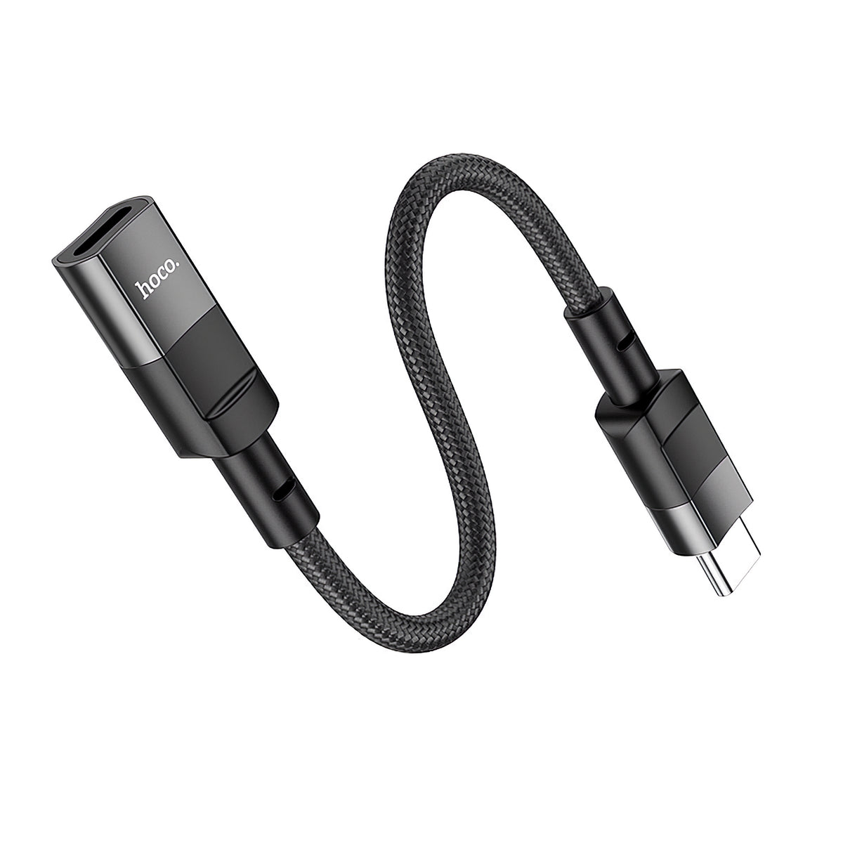 Lightning Data and Charging Adapter - USB-C HOCO U107, 0.1m, Black