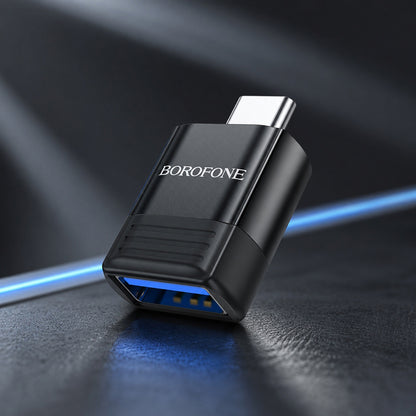 OTG USB-C to USB-A Adapter Borofone BV18, Black