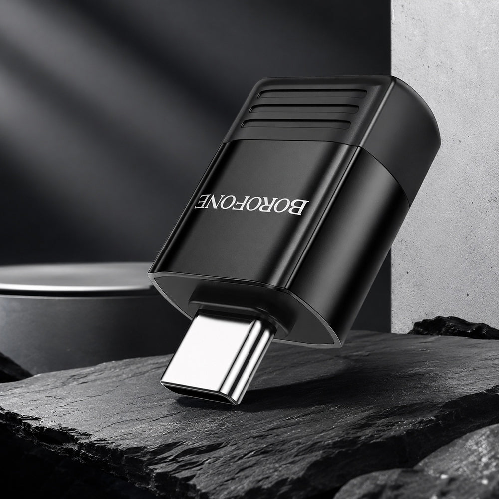 OTG USB-C to USB-A Adapter Borofone BV18, Black
